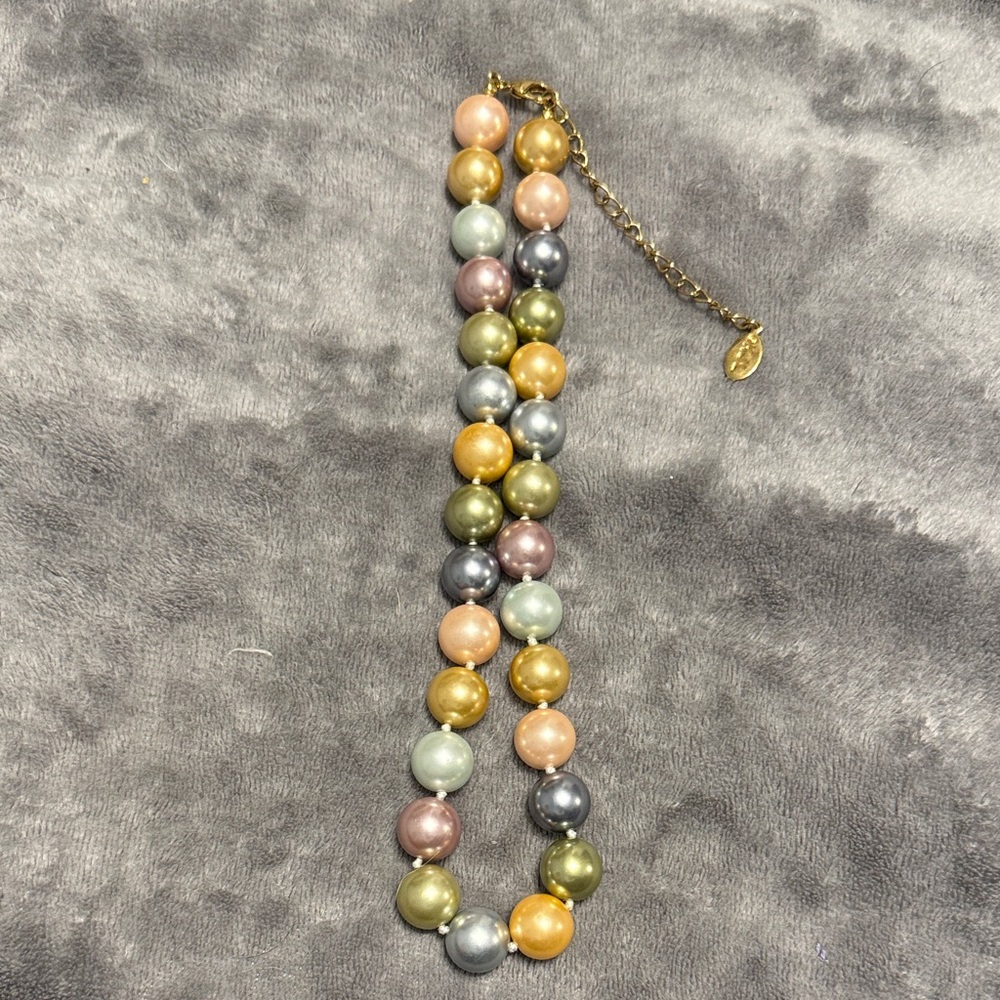 Kenneth Jay Lane Vintage Multicolor Pearl Necklace